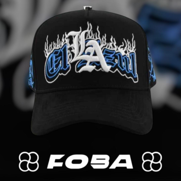 Gorra FOBA "El Azul Flames" Suede